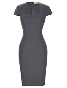 Grace Karin Women's Dark Grey Bodycon Work Dress