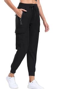 Oalka Women's Lightweight Quick-Dry Cargo Pants