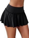 Avidlove Black Ruffle Mini Skirt for Women