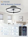 Black Ceiling Fan with Lights and Remote Control