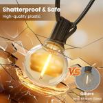 100ft G40 LED Outdoor String Lights with Bulbs