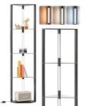 5-Tier Glass Floor Lamp with Remote Control