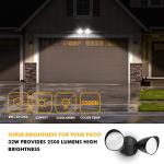 Dual-Head LED Floodlight Set for Outdoors