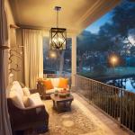 Miluces Modern Outdoor Pendant Light with Glass Shade