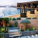 SLAWA Modern LED Outdoor Post Light Fixture