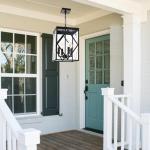 Miluces Modern Outdoor Pendant Light with Glass Shade