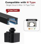 26FT Black H Type Track Lighting Kit