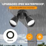 Dual-Head LED Floodlight Set for Outdoors