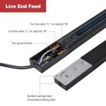 26FT Black H Type Track Lighting Kit