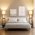 2-Pack Shelf Floor Lamps with LED Bulbs