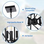 Miluces Modern Outdoor Pendant Light with Glass Shade