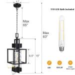 Motion Sensor 15" Outdoor Black Pendant Light