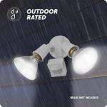 Globe Electric Twin Head Outdoor Motion Sensor Light