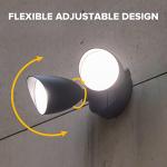 Dual-Head LED Floodlight Set for Outdoors