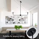 VANZARLA Modern Linear 2-Light Chandelier Fixture