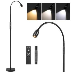 Dimmable Adjustable LED Floor Lamp with Gooseneck