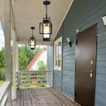 Motion Sensor 15" Outdoor Black Pendant Light