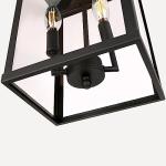 Modern Black Metal 2-Light Pendant Chandelier
