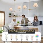 Gold Linear Chandelier with White Fabric Shade