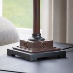 Kenroy Home Iron Lace Buffet Lamp, Golden Ruby