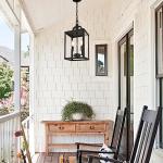 Modern Black Metal 2-Light Pendant Chandelier