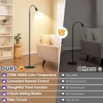 Dimmable Adjustable LED Floor Lamp with Gooseneck