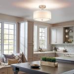 FOLKSMATE 3-Light Drum Semi Flush Mount Ceiling Light