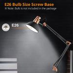 LEPOWER Adjustable Swing Arm Floor Lamp in Black