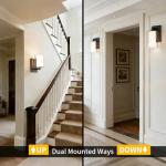 Modern Black Wall Sconces with Clear Glass Shades