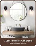 EDISHINE Rustic Wall Sconces Set of 2