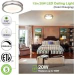 LED Flush Mount Ceiling Light Fixture, 13 Inch
