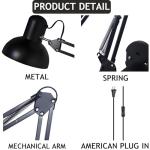 Black Industrial Swing Arm Wall Light Fixture