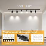 VANoopee 6.6FT Black H Track Lighting Kit