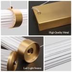 Gold Linear Pendant Chandelier for Kitchen & Dining