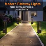 Black Square Outdoor LED Post Light - 23.62