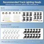 Bravsekai Black H Track Lighting with Dimmer