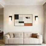 Modern Black Wall Sconces with Clear Glass Shades