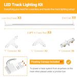 VANoopee 26FT White H Track Lighting Kit