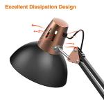 LEPOWER Adjustable Swing Arm Floor Lamp in Black