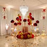 Elegant 4-Tier Faux Crystal Wedding Chandelier