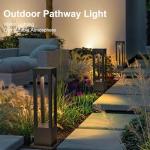 Black Square Outdoor LED Post Light - 23.62