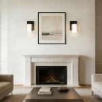 Modern Black Wall Sconces with Clear Glass Shades