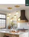 Brushed Gold 3-Light Pendant Ceiling Light
