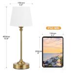 Gold Rechargeable Cordless Table Lamp with Dimming