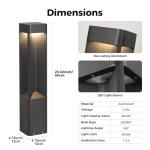 Black 3000K LED Outdoor Pathway Lights