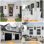 15" Matte Black Outdoor Wall Lights - 2 Pack