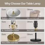 Brass Buffet Lamps Set of 2 - 28.5" Tall