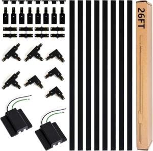 TuyuBEE 26FT Black H Track Lighting Kit