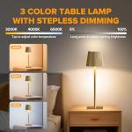 LUTEC Rechargeable Cordless Table Lamp - 2 Pack