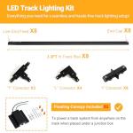 TuyuBEE 26FT Black H Track Lighting Kit